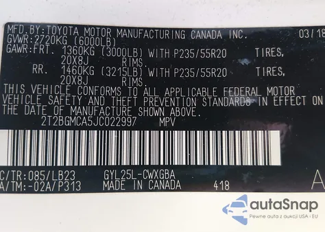 2018 Lexus Rx 450H from USA, damaged, VIN 2T2BGMCA5JC022997